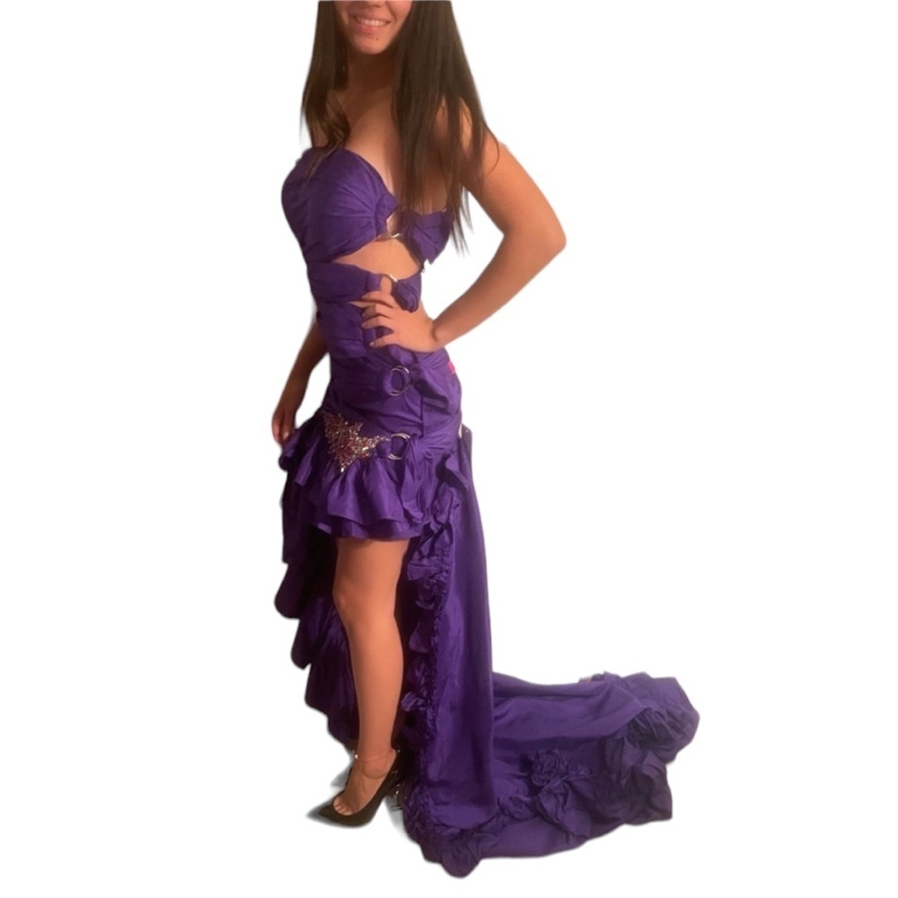 Jovani Dress 2 Piece Purple - Picture 2 of 4